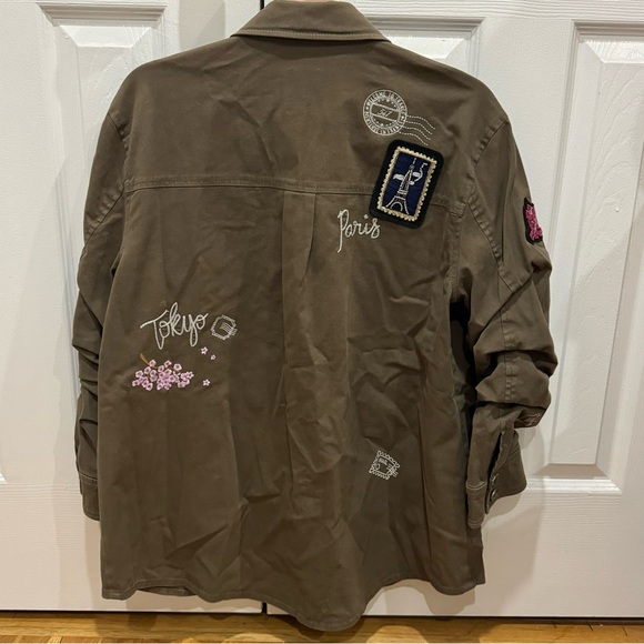NWT CINQ A SEPT ALL AROUND THE WORLD VERA EMBROIDERED PATCH JACKET IN SIZE MED - Picture 5 of 6